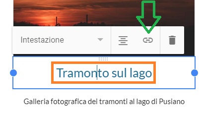 Google SItes - Aggiungere un link