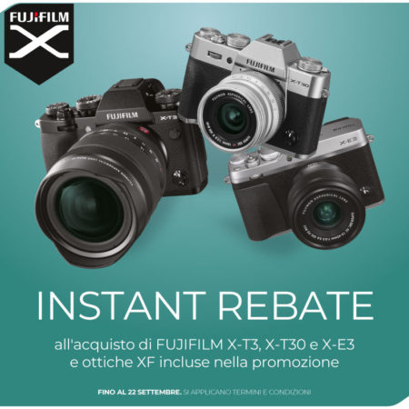 FujiFilm sconta subito X-T3, X-T30 e X-E3 per un estate doppiamente leggera