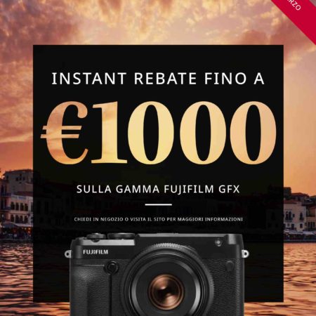 1.000 Euro di sconto immediato per passare a FujiFilm GFX e Tutte le promo su FujiFilm X-T3 e X-T30